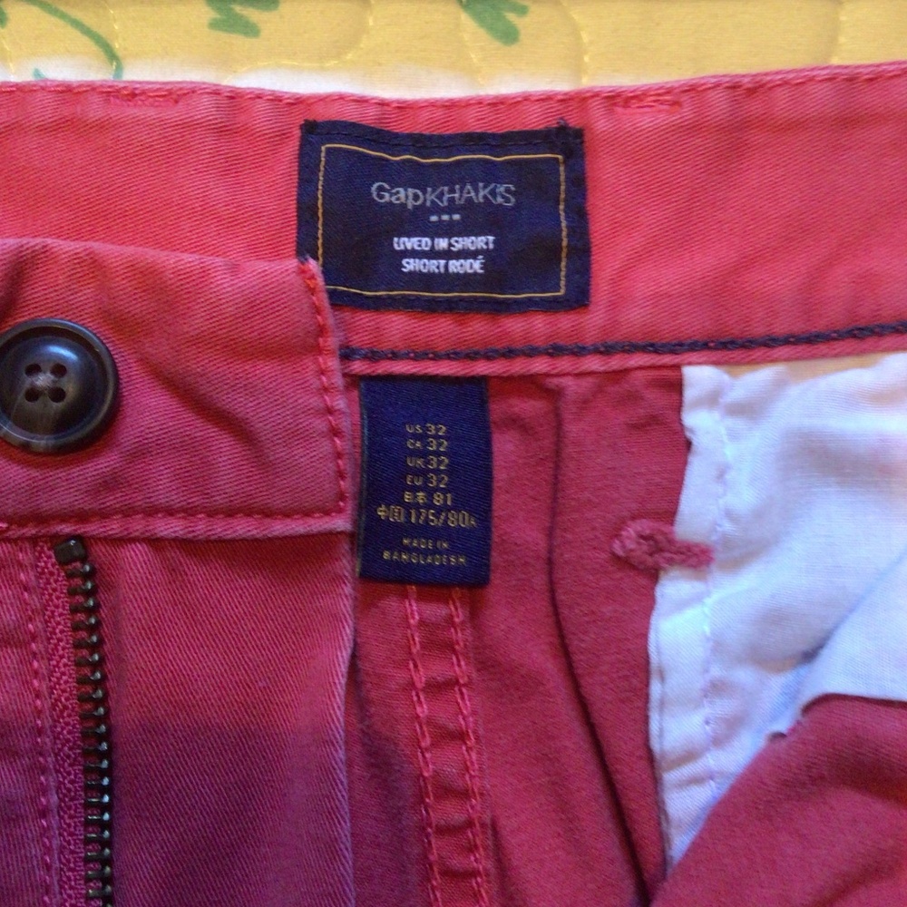 Gap, khakis, 32, red,